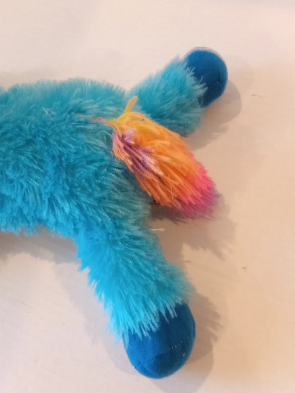 GOFFA Blue Rainbow Mane Plush Unicorn Stuffed Toy